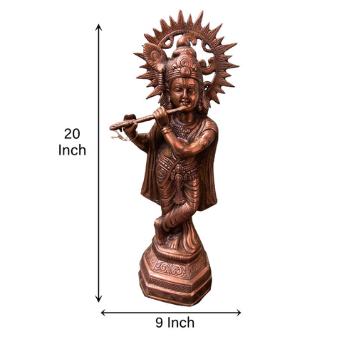 Bronze Metal Krishna Idol